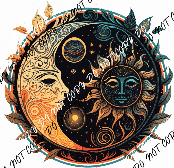 Sun and Moon - We Print U Press DTF Transfers