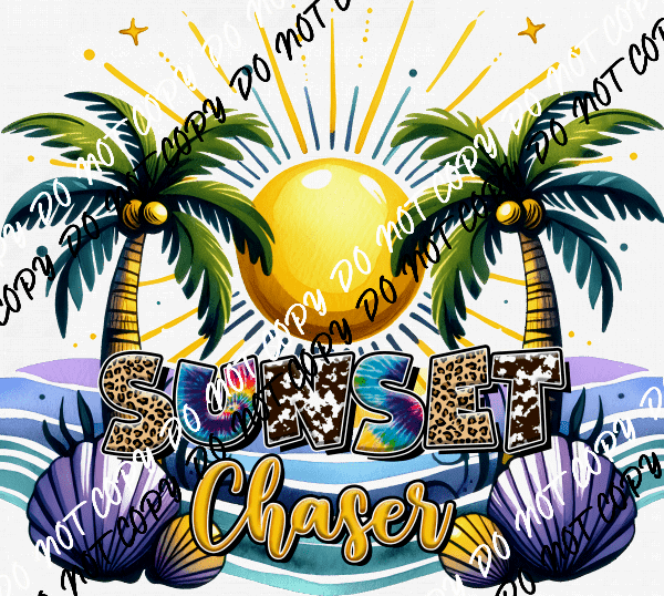 Sunset Chaser Palm Tree Scene DTF Transfer - We Print U Press DTF Transfers