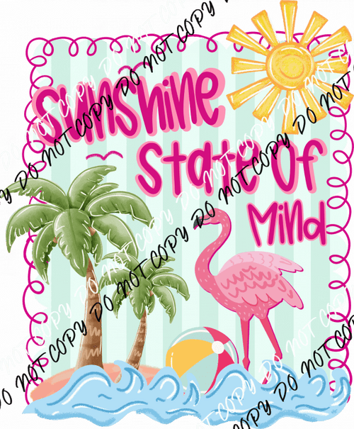 Sunshine State of Mind Colorful Doodle DTF Transfer - We Print U Press DTF Transfers