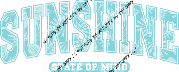 Sunshine State of Mind Varsity DTF Transfer - We Print U Press DTF Transfers