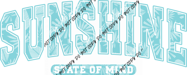 Sunshine State of Mind Varsity DTF Transfer - We Print U Press DTF Transfers