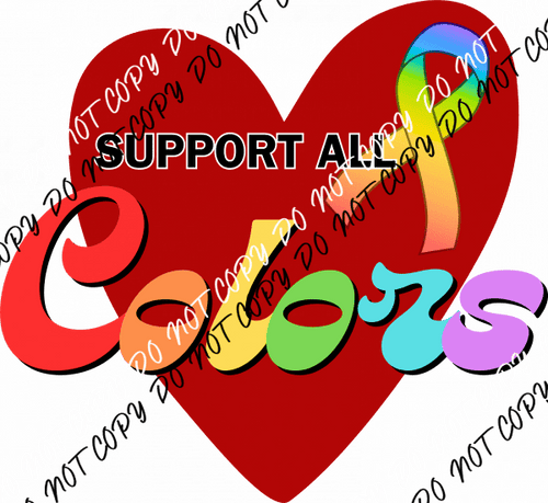 Support All Colors Red Heart DTF Transfer - We Print U Press DTF Transfers