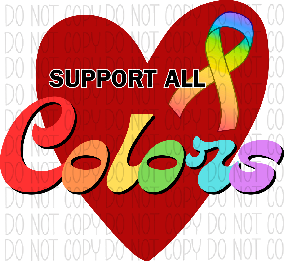 Support All Colors Red Heart Dtf Transfer
