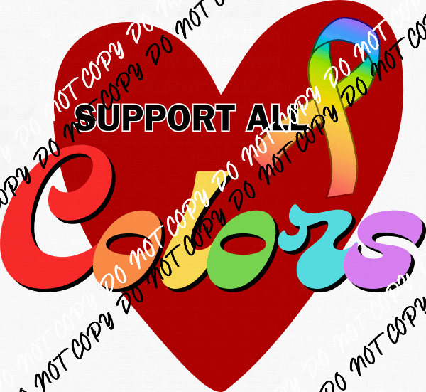 Support All Colors Red Heart DTF Transfer - We Print U Press DTF Transfers