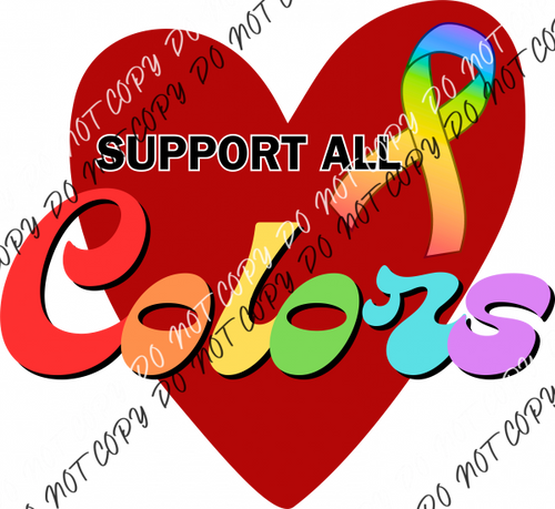 Support All Colors Red Heart Dtf Transfer