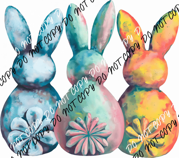 Sweet Bunny Trio DTF Transfer - We Print U Press DTF Transfers