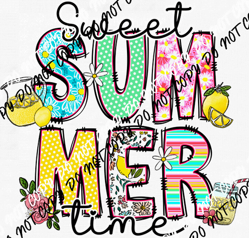 Sweet Summer Time Lemonade DTF Transfer - We Print U Press DTF Transfers