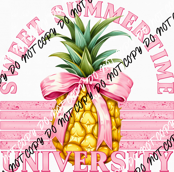 Sweet Summertime University DTF Transfer - We Print U Press DTF Transfers