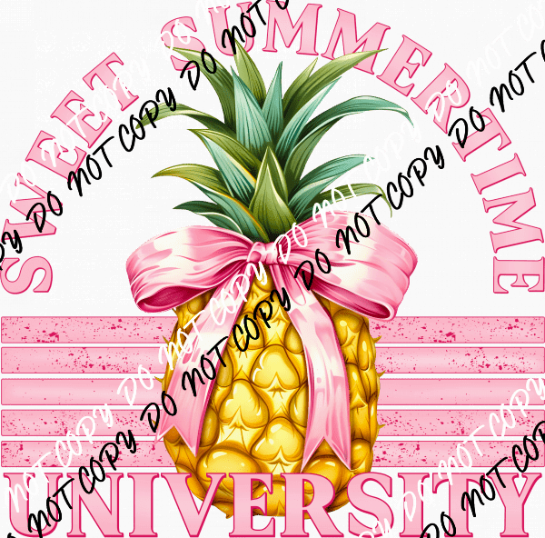 Sweet Summertime University DTF Transfer - We Print U Press DTF Transfers