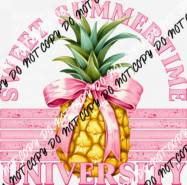 Sweet Summertime University DTF Transfer - We Print U Press DTF Transfers