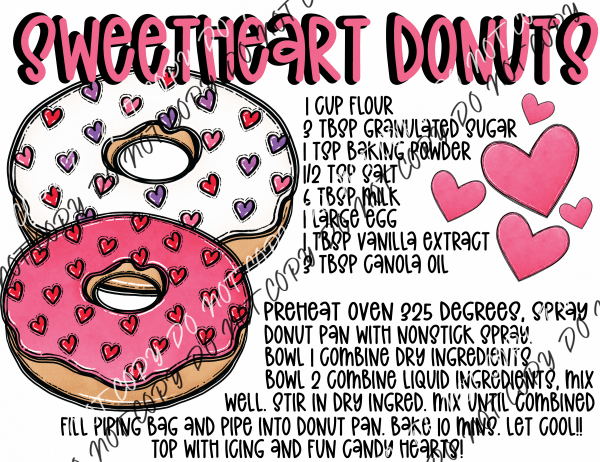 Sweetheart Donuts Recipe Dtf Transfer Rtp Transfers