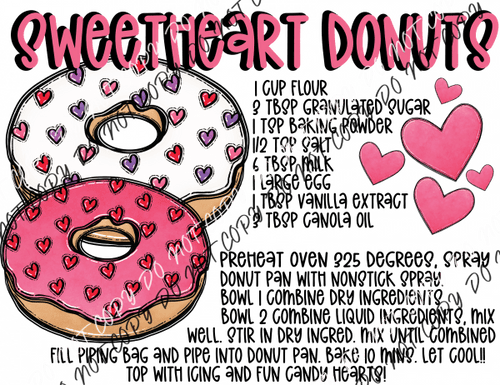 Sweetheart Donuts Recipe Dtf Transfer Rtp Transfers