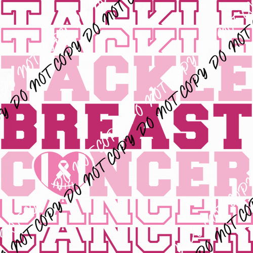 Tackle Breast Cancer Awareness DTF Transfer - We Print U Press DTF Transfers