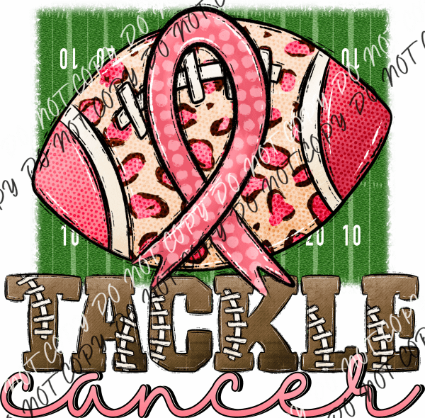 Tackle Cancer Pink Football Dtf Transfer