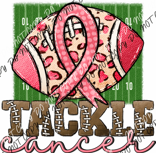 Tackle Cancer Pink Football Dtf Transfer