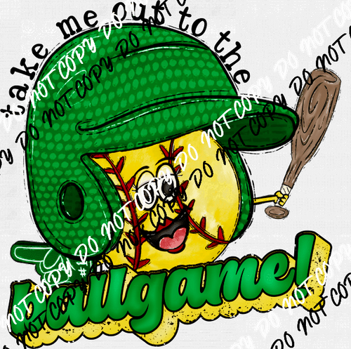 Take Me Out to the Ballgame Softball DTF Transfer (See Color Options) - We Print U Press DTF Transfers