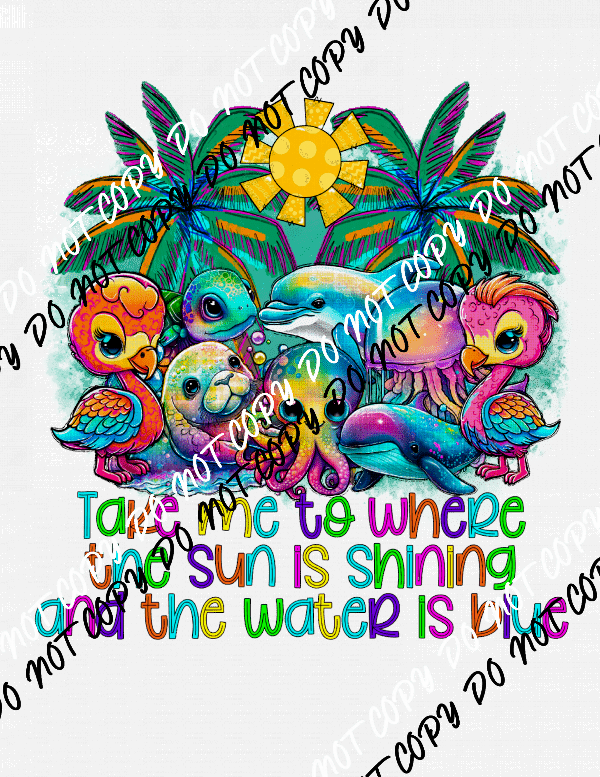 Take Me to Where the Sun is Shining DTF Transfer - We Print U Press DTF Transfers