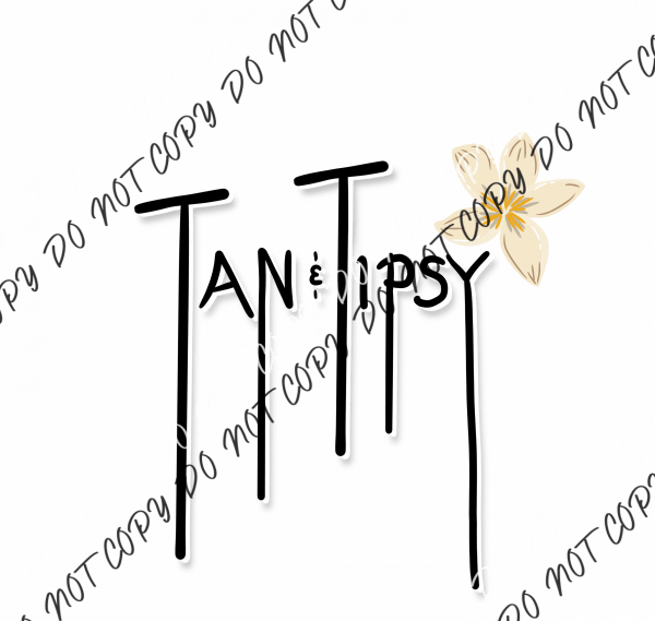 Tan & Tipsy Flower DTF Transfer - We Print U Press DTF Transfers