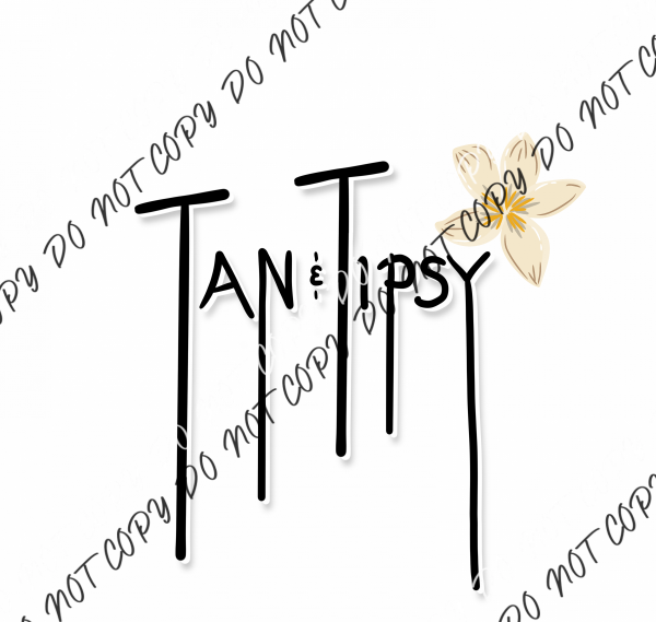 Tan & Tipsy Flower Dtf Transfer