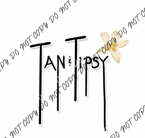 Tan & Tipsy Flower Dtf Transfer