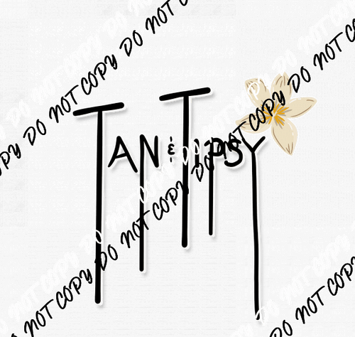 Tan & Tipsy Flower DTF Transfer - We Print U Press DTF Transfers