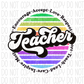Teacher Encourage Accept Love Respect Dtf Transfer