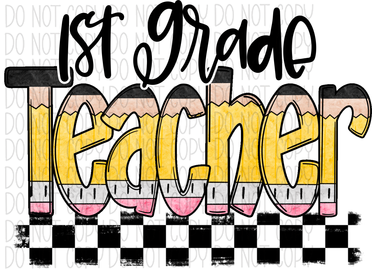 Teacher Pencil (See Title Options) Dtf Transfer Large Pocket 4’ / 1St Grade Rtp Transfers
