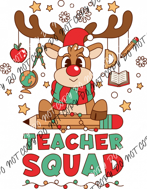 Teacher Squad Reindeer Dtf Transfer Rtp Transfers