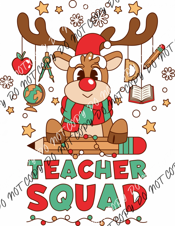 Teacher Squad Reindeer Dtf Transfer Rtp Transfers