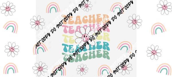 Teacher Stacked UV Transfer for 16 oz Glass Can - We Print U Press DTF Transfers