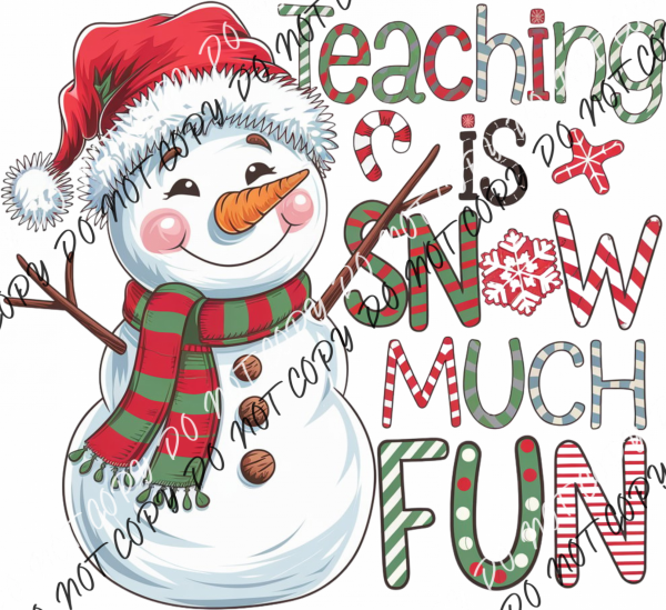 Teaching Is Snow Much Fun DTF Transfer RTP DTF Transfers
