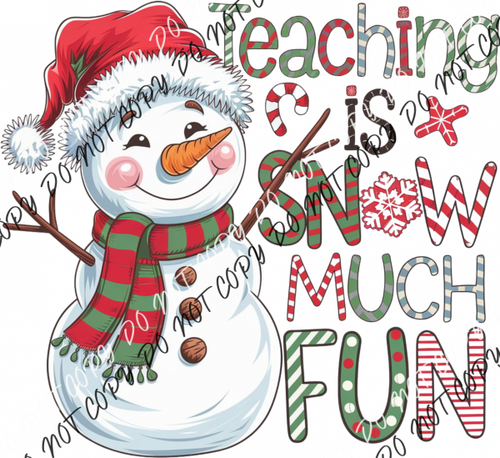 Teaching Is Snow Much Fun DTF Transfer RTP DTF Transfers