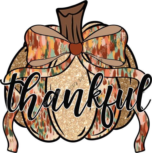 Thankful Pumpkin DTF Transfer RTP DTF Transfers