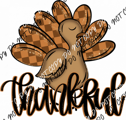 Thankful Turkey DTF Transfer - We Print U Press DTF Transfers