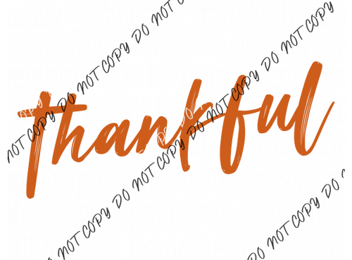 Thankful Word Collage DTF Transfer RTP DTF Transfers