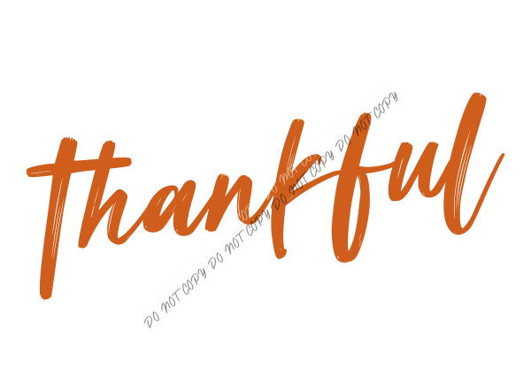 Thankful Word Collage DTF Transfer RTP DTF Transfers