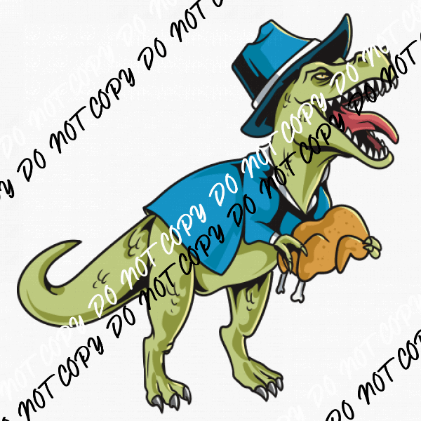 Thanksgiving Dinosaur with Turkey DTF Transfer - We Print U Press DTF Transfers