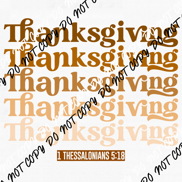 Thanksgiving Mirror DTF Transfer - We Print U Press DTF Transfers