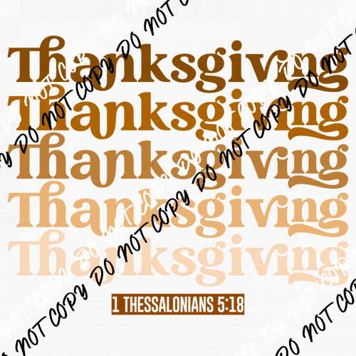 Thanksgiving Mirror DTF Transfer - We Print U Press DTF Transfers