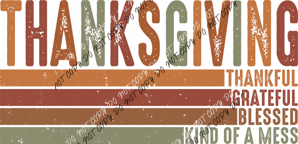 Thanksgiving Words Stacked Distressed Dtf Transfer Rtp Transfers