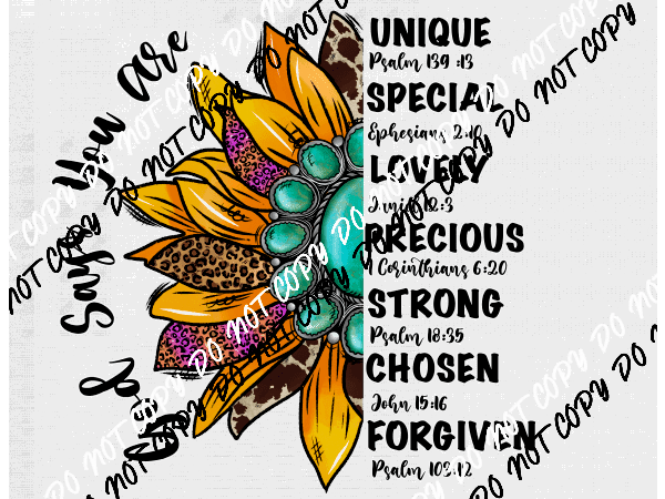 The Best Christian Sunflower DTF Transfer - We Print U Press DTF Transfers