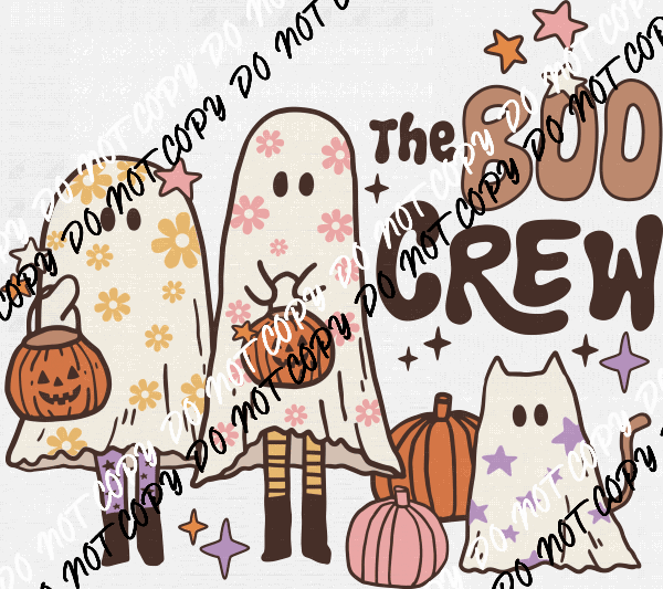 The Boo Crew 2 Kids and a Pet DTF Transfer - We Print U Press DTF Transfers