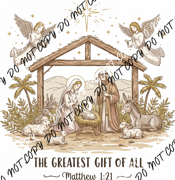 The Greatest Gift of All DTF Transfer - We Print U Press DTF Transfers