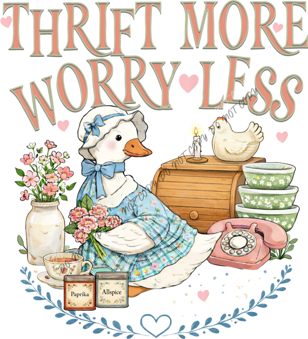 Thrift More Worry Less DTF Transfer RTP DTF Transfers