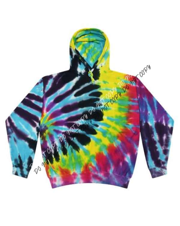 Tie - Dyed Hooded Sweatshirt - We Print U Press DTF Transfers