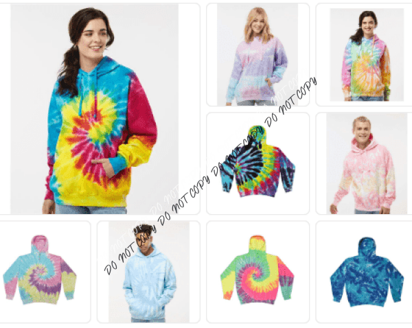 Tie - Dyed Hooded Sweatshirt - We Print U Press DTF Transfers