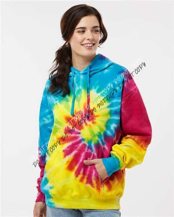 Tie - Dyed Hooded Sweatshirt - We Print U Press DTF Transfers