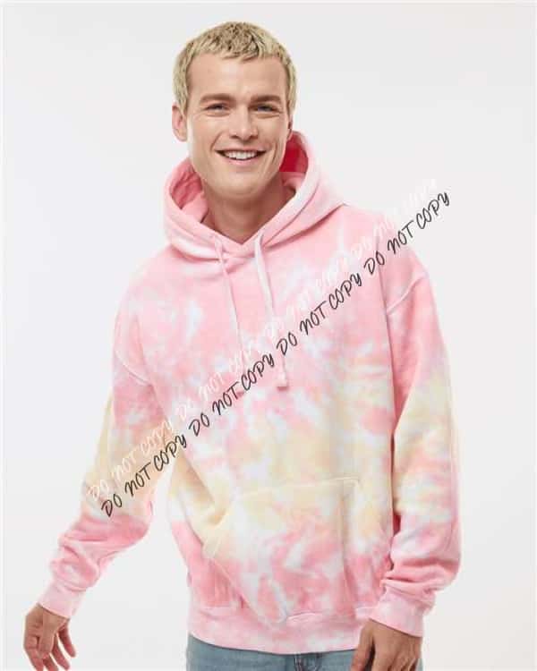Tie - Dyed Hooded Sweatshirt - We Print U Press DTF Transfers