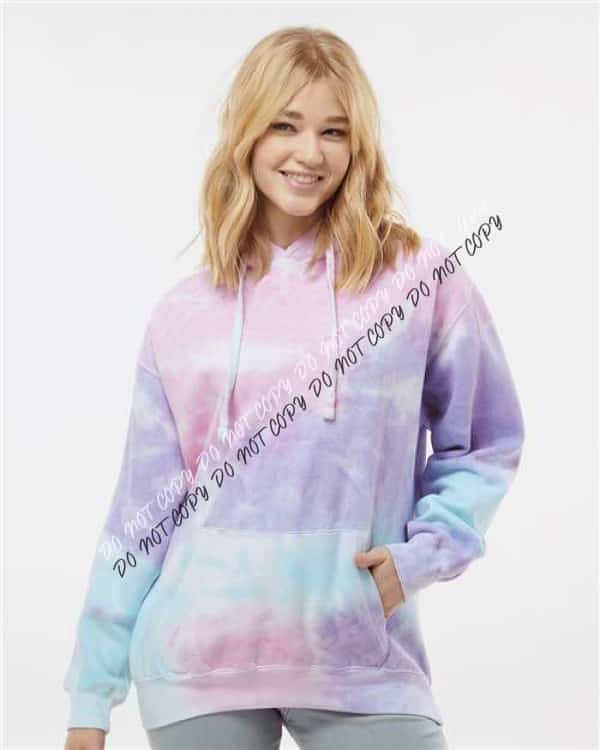 Tie - Dyed Hooded Sweatshirt - We Print U Press DTF Transfers