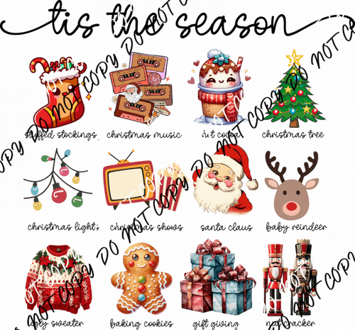 'Tis the Season Collage DTF Transfer - We Print U Press DTF Transfers